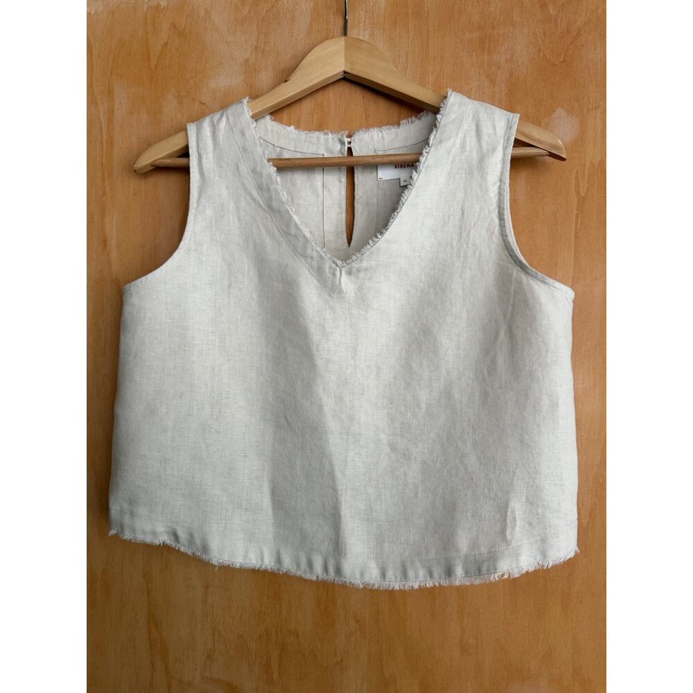 XIRENA Zadig Sleeveless Top Size XS Beige Tan $198 Cropped Lightweight - Picture 4 of 8